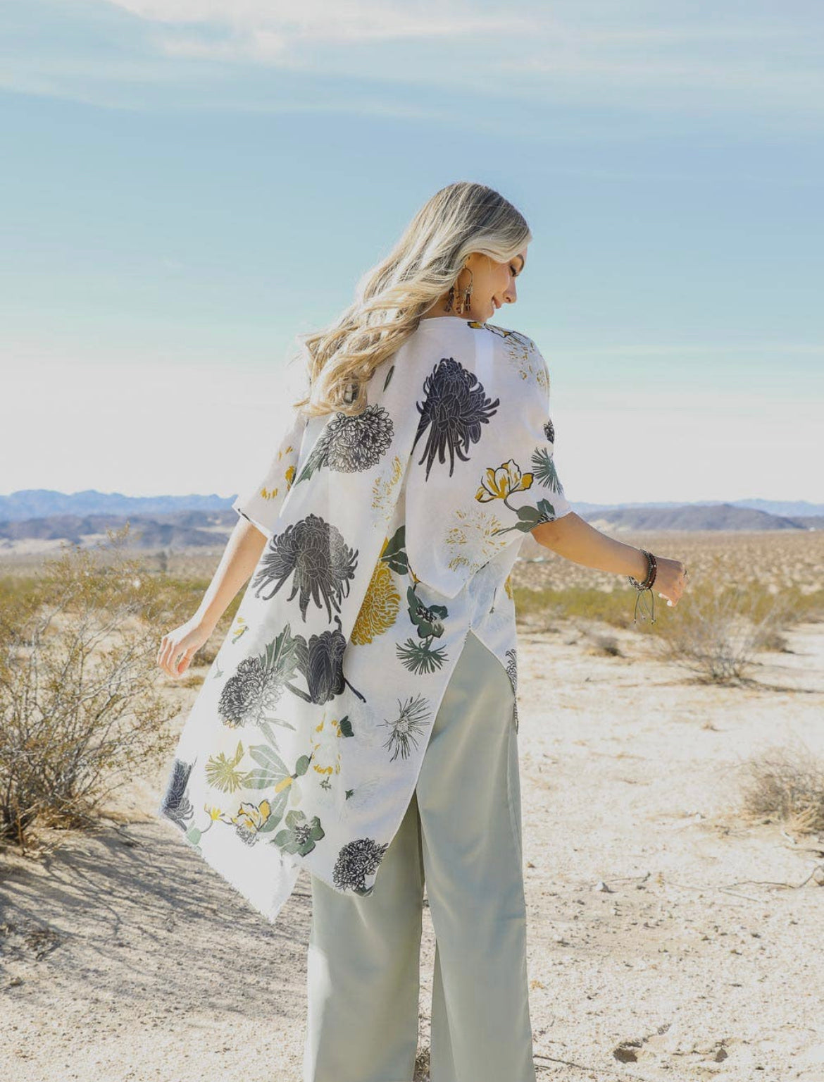 Floral Motif Kimono