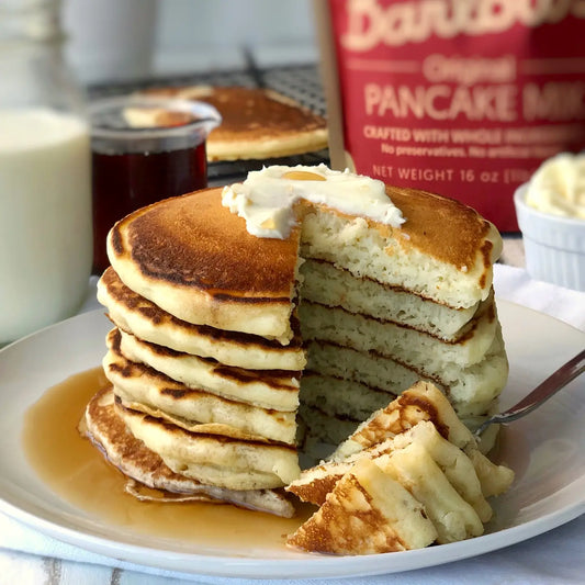 Barlow’s pancake, biscuit and waffle mix with homemade fluffy pancakes